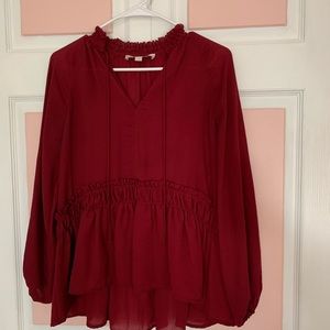 Loft blouse, red, size XS